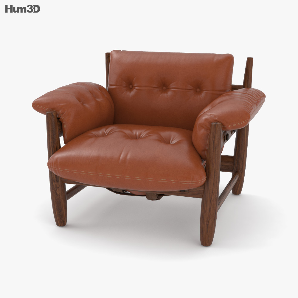 Sergio Rodrigues Mole Lounge armchair 3D model