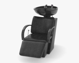 Ceramic Shampoo Bowl and Salon Cadeira Modelo 3d