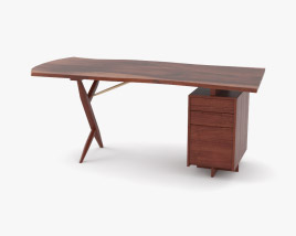 George Nakashima Woodworkers Conoid Desk 3D model