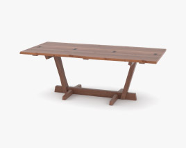 George Nakashima Woodworkers Conoid Table 3D model
