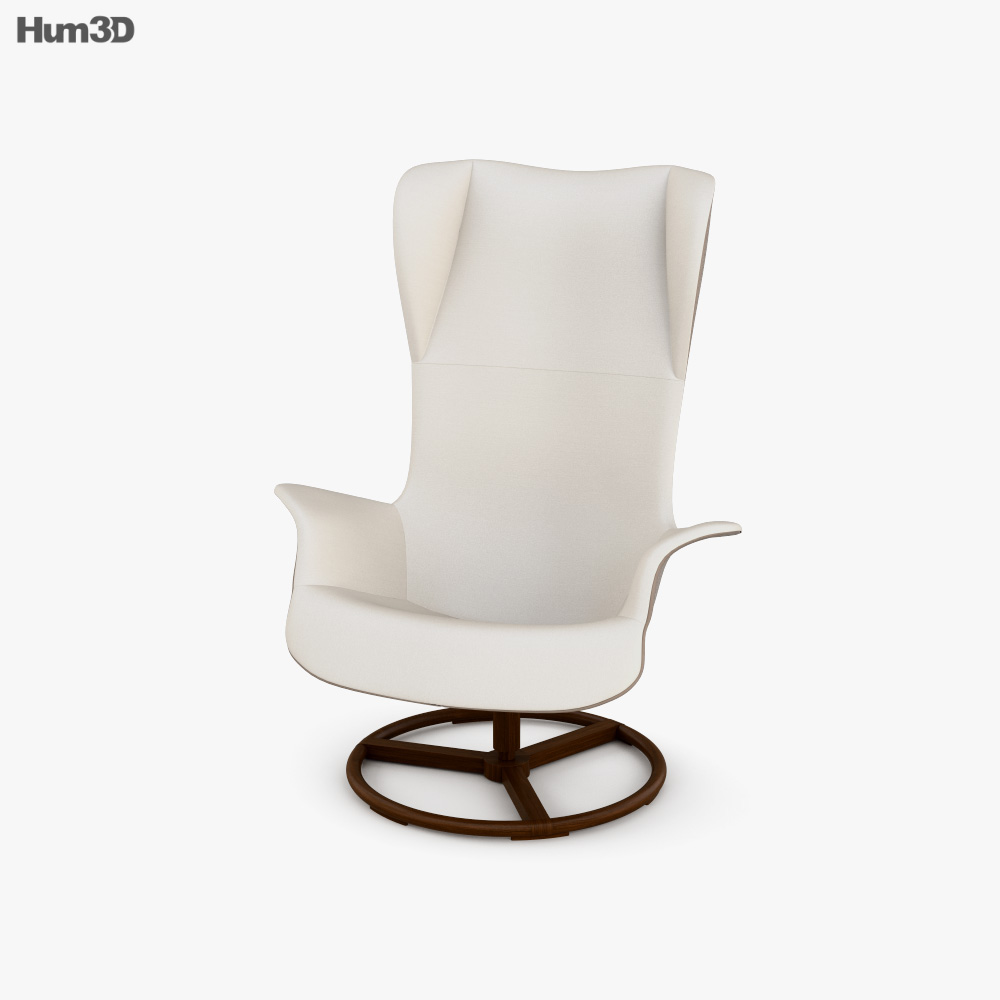 Giorgetti Tilt Swivel Wing chair 3D model
