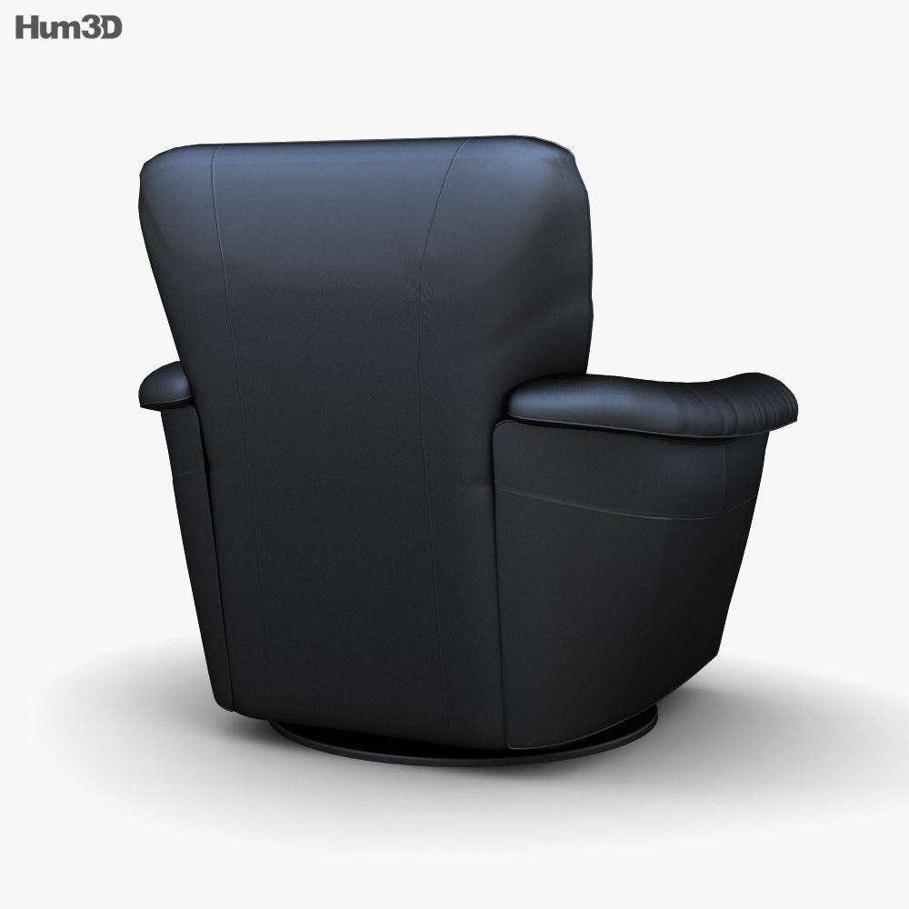 Ikea Alvros Swivel Armchair 3d Model, Leather Swivel Club Chair Ikea