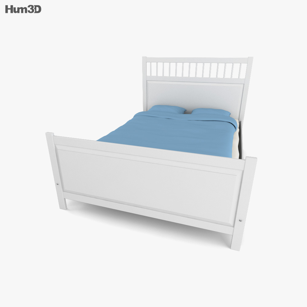 IKEA HEMNES ベッド 2 3D model - ダウンロード 家具 on 3DModels.org