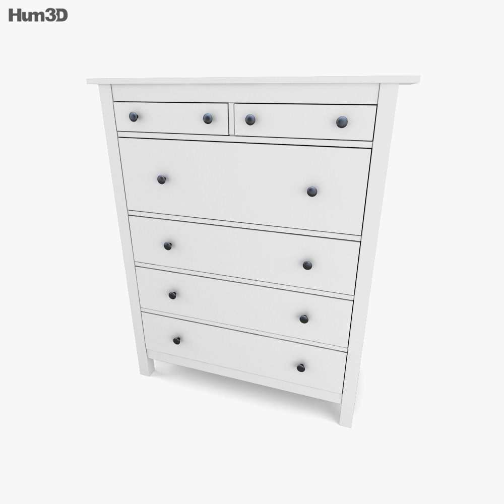 IKEA HEMNES Commode à Tiroirs 6 Modèle 3D