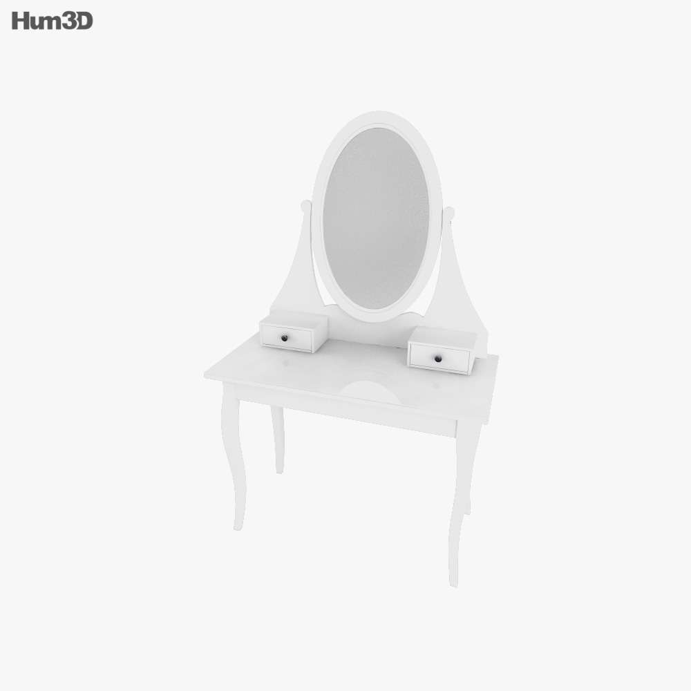 IKEA HEMNES 梳妆台 & 镜子 3D模型