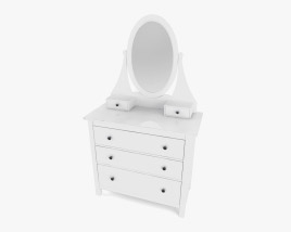 IKEA HEMNES Dresser & Espelho Modelo 3d