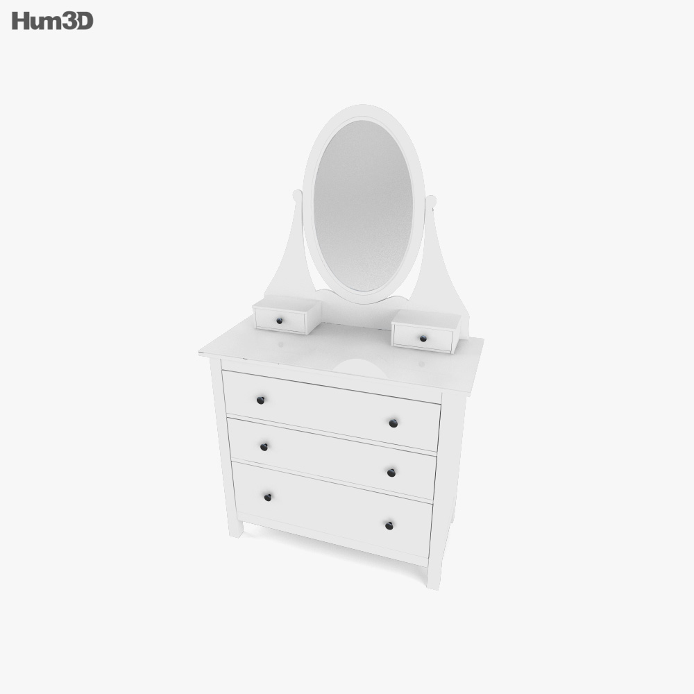IKEA HEMNES Dresser & mirror 3D model