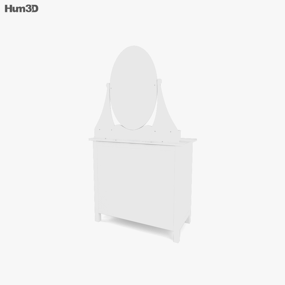 IKEA HEMNES Dresser & Miroir Modèle 3d