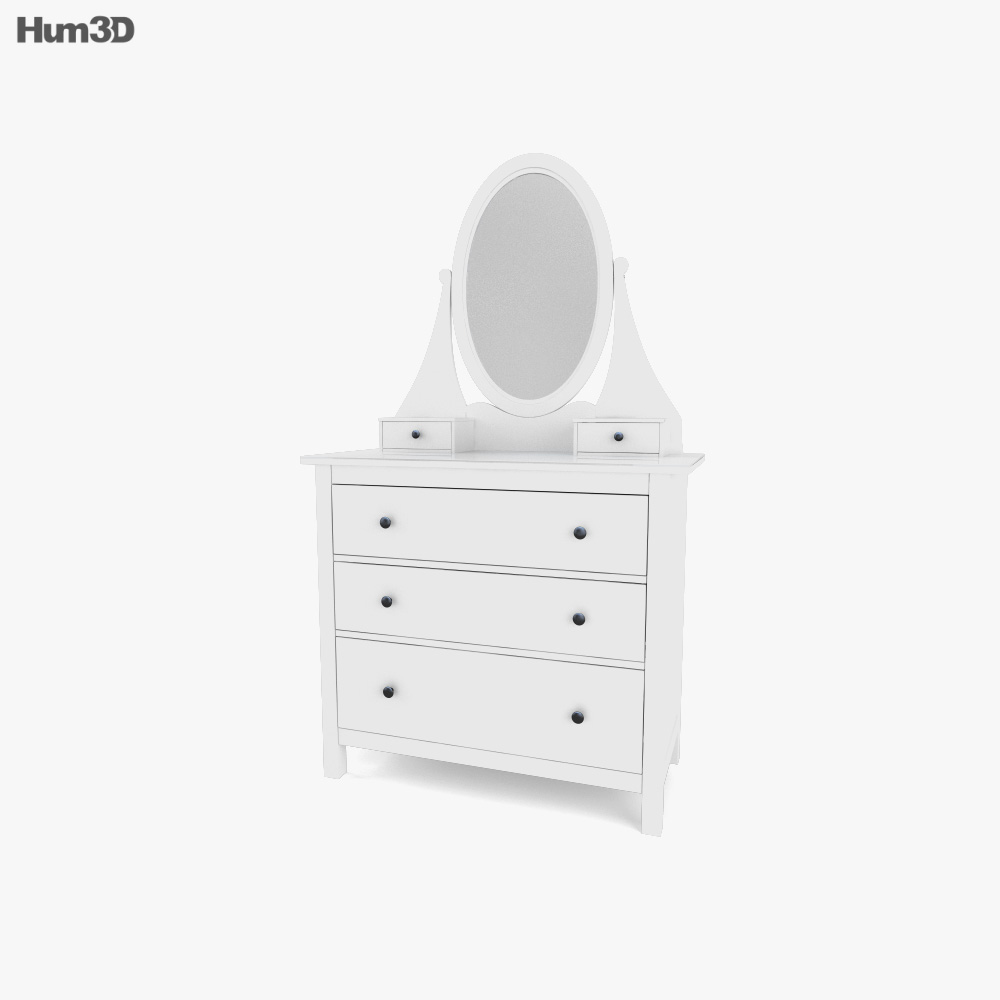 IKEA HEMNES Dresser & mirror model - Furniture on Hum3D