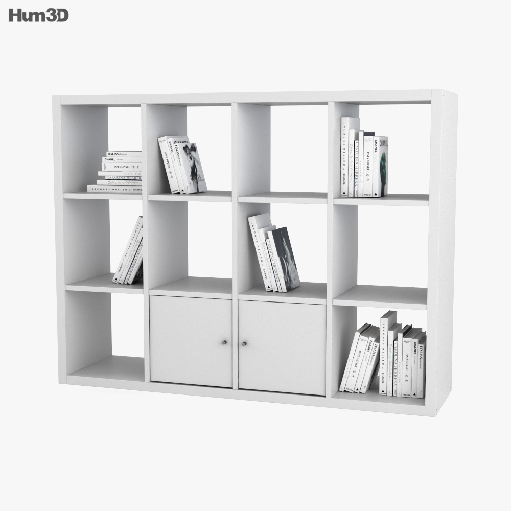 Ikea Kallax Bookcase 3d Model, Ikea Bookcase Expedit Dimensions