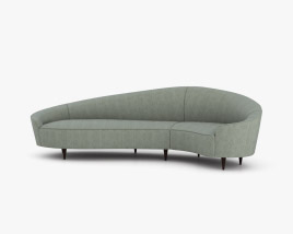 Ico Parisi Curved sofa 3D model