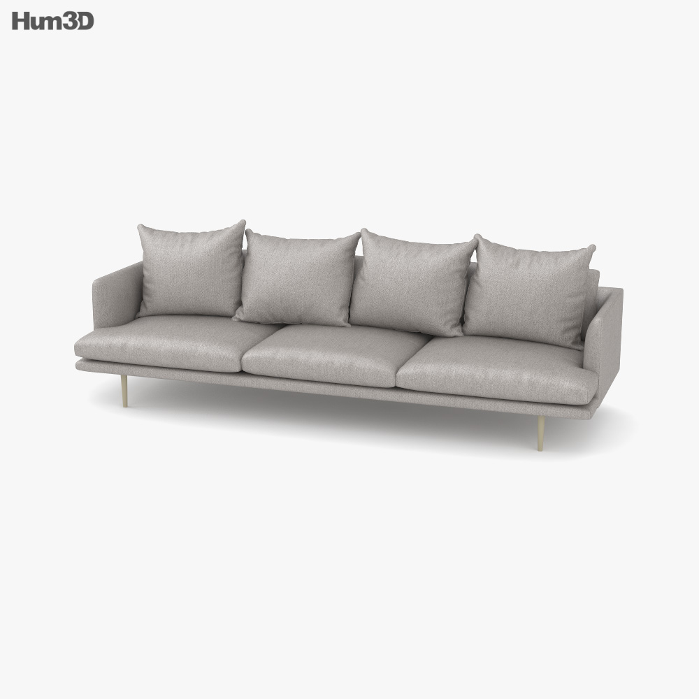 Louis Vuitton Ribbon Dance Sofa 3D model - Download Furniture on