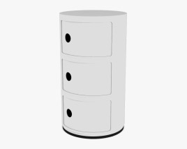 Kartell Componibili Classic Bedside table 3D model