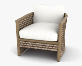 Keaton Capitola Rattan Lounge chair 3D model