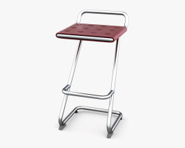 Kristalia Leather Bar stool 3D model