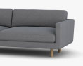 Maruni Hiroshima Wide Two-Seat sofa 3d model