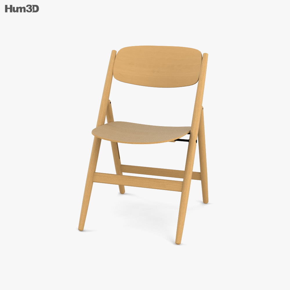 Maruni Hiroshima 접는 의자 3D 모델 