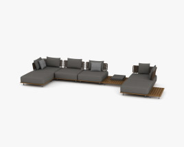 Minotti Quadrado Sofa 3D-Modell