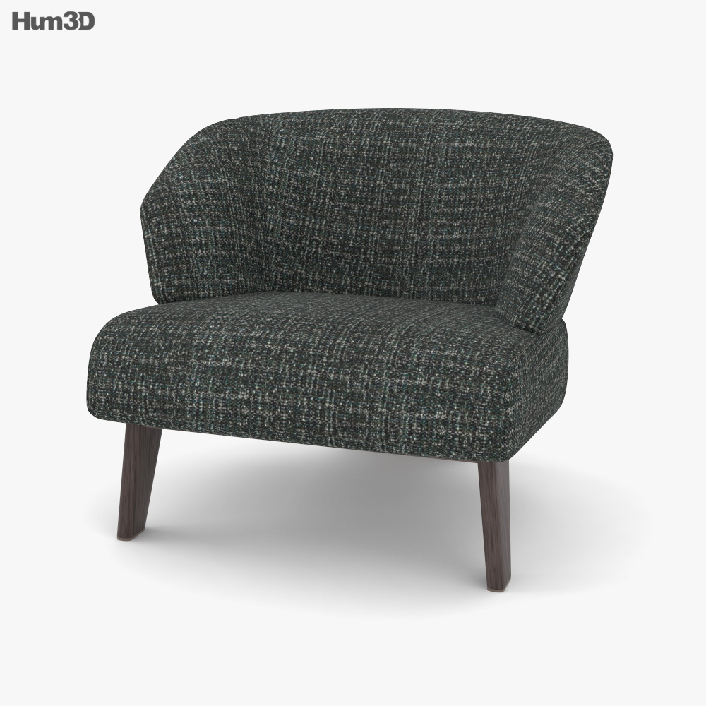 Minotti Reeves Large Armchair 3D model