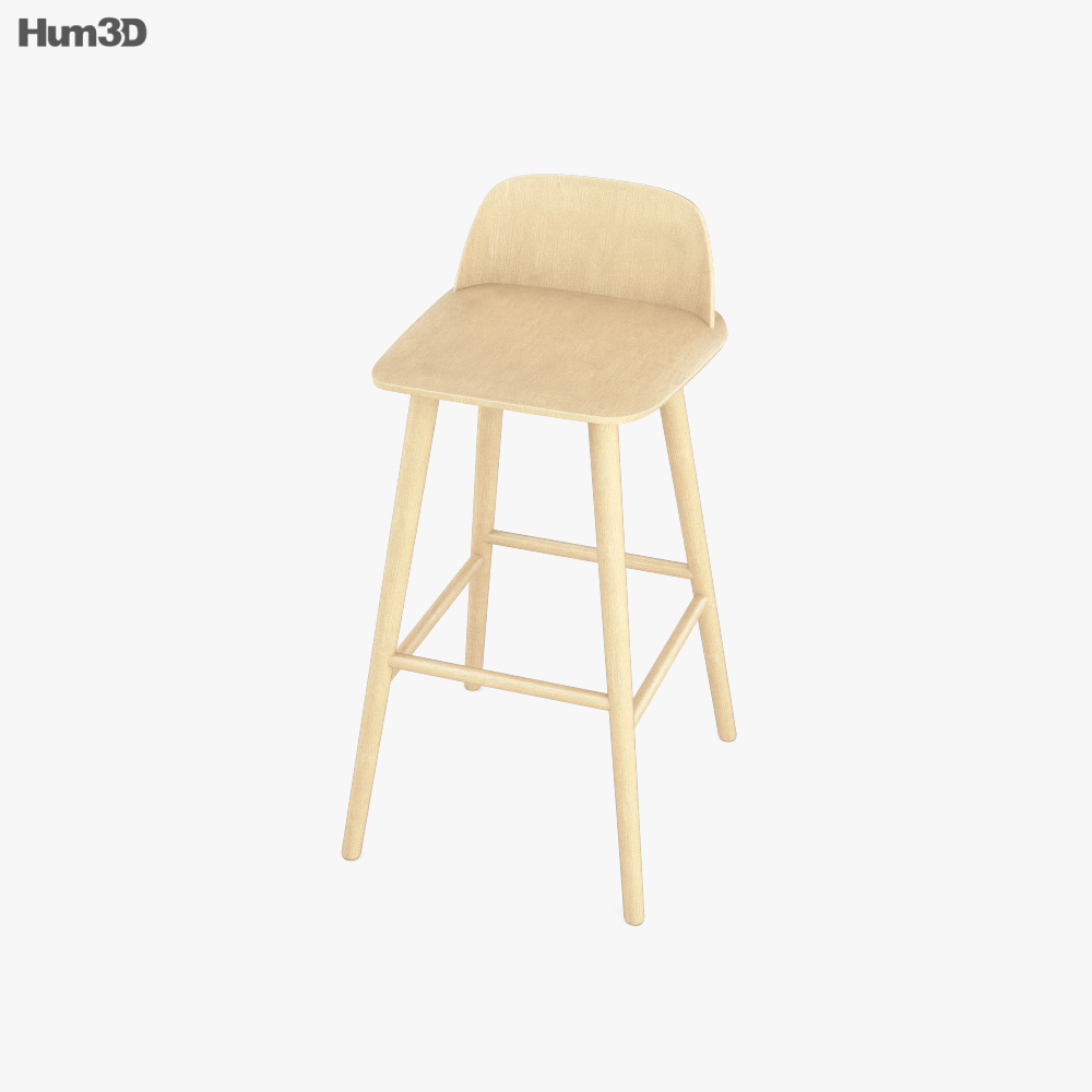 Muuto Nerd 바 의자 3D 모델 