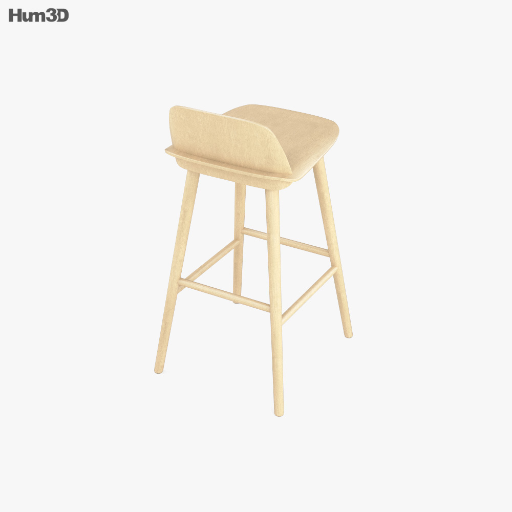 Muuto Nerd 酒吧椅 3D模型