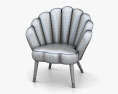 Oliver Bonas Flora Scalloped Azure 肘掛け椅子 3Dモデル