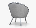 Oliver Bonas Flora Scalloped Azure Крісло 3D модель