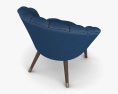 Oliver Bonas Flora Scalloped Azure 扶手椅 3D模型