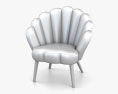 Oliver Bonas Flora Scalloped Azure Armchair 3d model