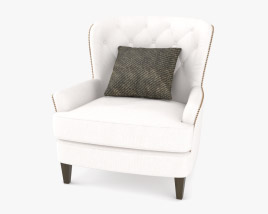 Pottery Barn Cardiff Tufted Upholstered Armchair 3D model