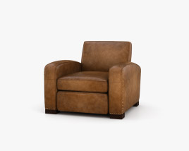 Restoration Hardware Library Leather armchair 3D model