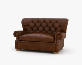 Restoration Hardware Churchill Leather sofa 3D model
