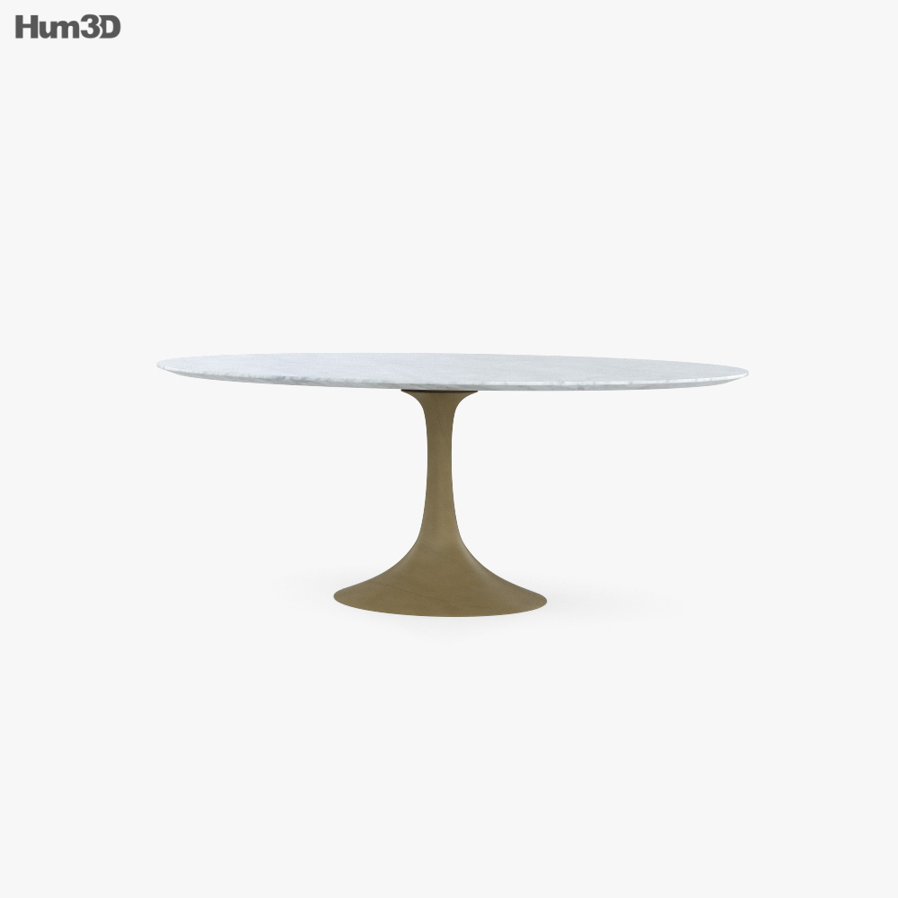 Restoration Hardware Aero Marble Dining table 3d model