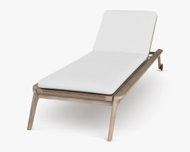Restoration Hardware Malta Teak Chaise 3D model