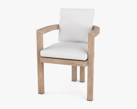Restoration Hardware Portofino Teak 扶手椅 3D模型