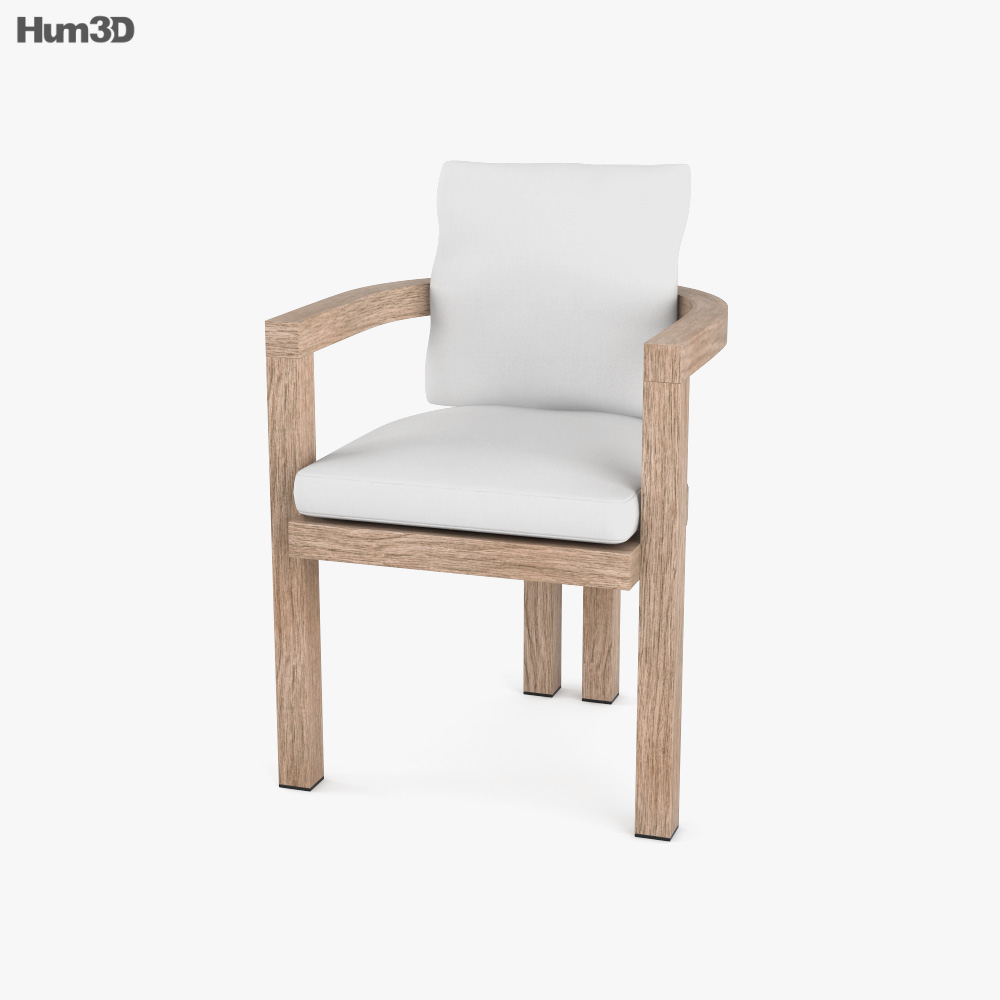 Restoration Hardware Portofino Teak Sessel 3D-Modell