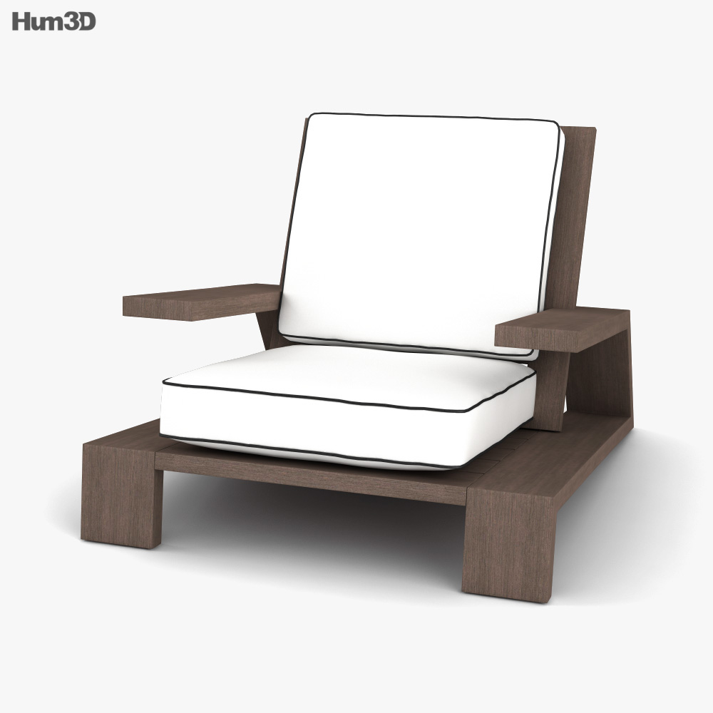 Restoration Hardware Olema Lounge chair Modello 3D