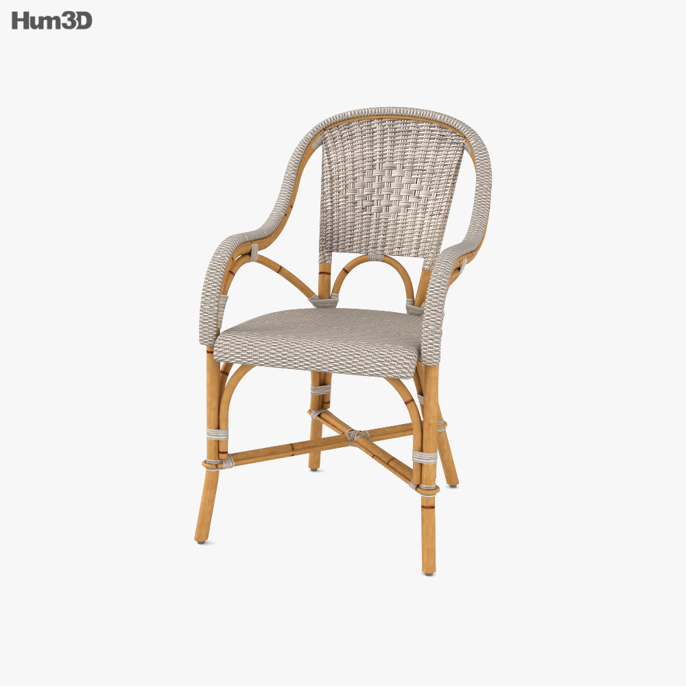 Restoration Hardware St Germain Rattan Обіднє крісло 3D модель