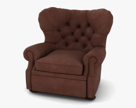 Restoration Hardware Churchill Leather armchair 3D model