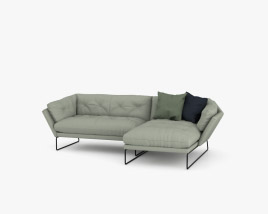 Saba Italia New York Кутовий диван 3D модель