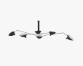 Serge Mouille Six Arm Rotating Ceiling lamp 3d model