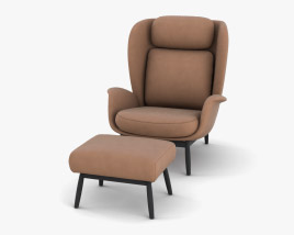 Theca Padova 肘掛け椅子 3Dモデル