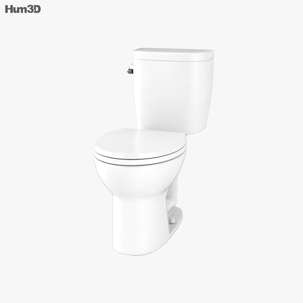 Toto Entrada Close Coupled Elongated Two Piece toilet Modelo 3D