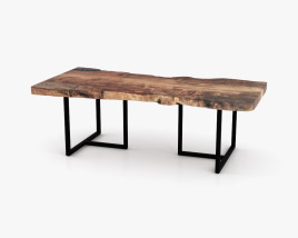 Urban Wood Slab Dining table 3D model