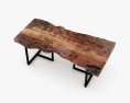 Urban Wood Slab Table à manger Modèle 3d