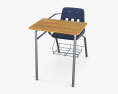 Virco 학교 책상과 의자 3D 모델 