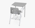 Virco Шкільна парта та стілець 3D модель