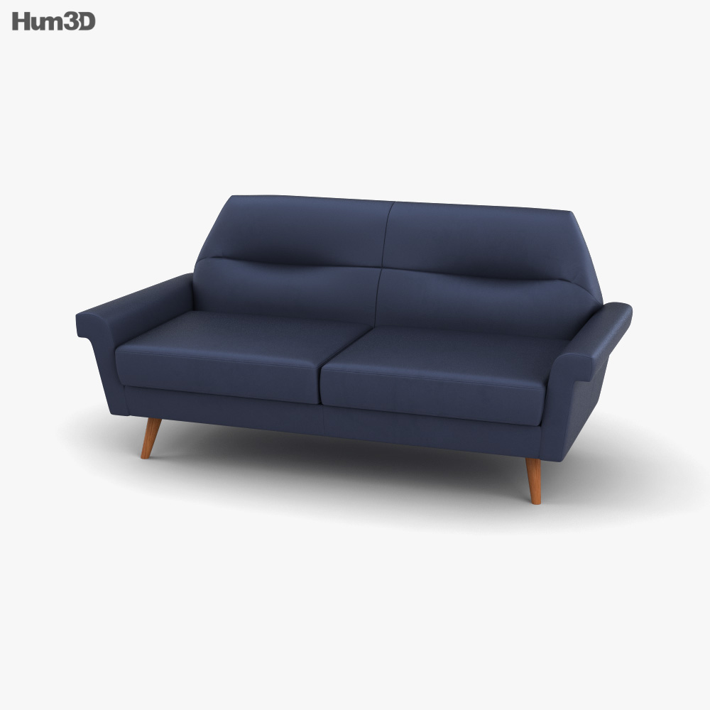 West Elm Denmark Leather sofa 3D model