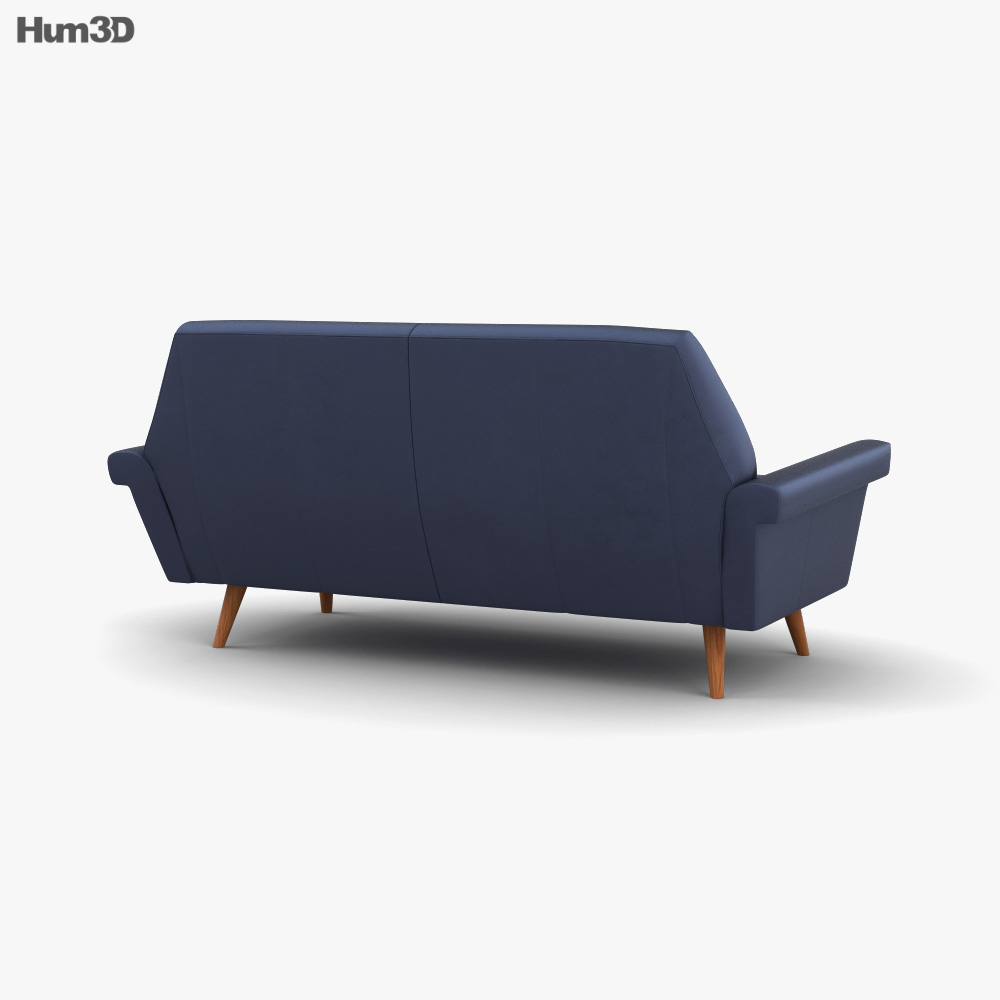 West Elm Denmark Leather sofa 3d model