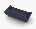 West Elm Denmark Leather sofa 3d model